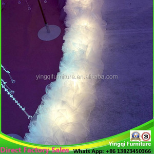 रचनात्मक शादी मंच सजावट सफेद सैश शादी गलियारे धावक - Product Image 5