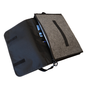 Unisex logo personalizzato <span class=keywords><strong>postino</strong></span> feltro sacchetto del messaggero della spalla del computer portatile valigetta degli uomini e delle donne sling crossbody bag con cinghia regolabile - Product Image 2