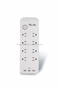 <span class=keywords><strong>Multiprise</strong></span> avec protection contre les surtensions Addtam, 6 prises et 2 USB, <span class=keywords><strong>multiprise</strong></span> murale avec mise à la terre, 6 prises avec <span class=keywords><strong>disjoncteur</strong></span>, <span class=keywords><strong>multiprise</strong></span> blanche - Product Image 6