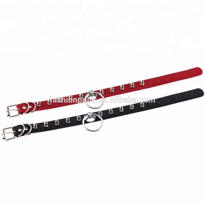 Collana <span class=keywords><strong>Choker</strong></span> <span class=keywords><strong>Punk</strong></span> con Borchie e Rivetti, Pendente a Cerchio Grande Esagerato per Nightclub - Product Image 4