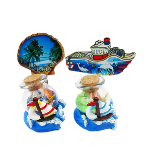 Botella de Arena de Resina Económica y Popular para Hotel, Recuerdo con Diseño de Palmera y Playa Pintado a Mano, Regalo Personalizado - Product Image 1