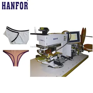 Máquina de hemming tipo v sem costura, máquina para roupa íntima elástica hf-902