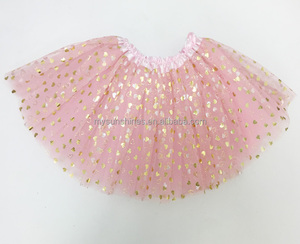 2017 all'ingrosso bambino neonato bambini ragazza grande adulto oro cuori light pink <span class=keywords><strong>tulle</strong></span> balletto <span class=keywords><strong>gonna</strong></span> tutu - Product Image 2