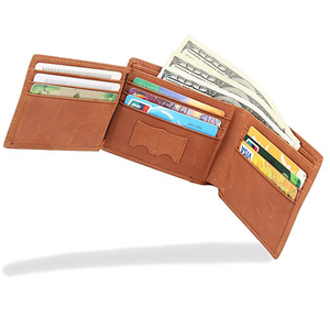 <span class=keywords><strong>Portafoglio</strong></span> da <span class=keywords><strong>uomo</strong></span> Vintage con blocco RFID in <span class=keywords><strong>pelle</strong></span> di vacchetta sottile Bifold <span class=keywords><strong>portafoglio</strong></span> laterale per <span class=keywords><strong>uomo</strong></span> - Product Image 4