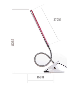 Lámpara de escritorio LED de estilo contemporáneo, abrazadera de Metal de cuello de ganso Flexible, cuerpo de aluminio, funciona con batería eléctrica para oficinas, dormitorios - Product Image 6