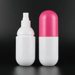 Custom Colorful Cute Capsule Shape 200Ml Plastic PET Mini Travel Cosmetic Spray Bottle
