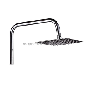 Soffione <span class=keywords><strong>Doccia</strong></span> Quadrato 8 Pollici a Pioggia, Finitura Cromata, LED, Acciaio <span class=keywords><strong>Inox</strong></span> 304 Ultra-sottile per Bagno - Product Image 1