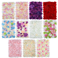 Mur de fleurs artificielles en plastique imperméable, rose, 40x60cm, durée de vie de 3 ans, idéal pour la décoration de scène de mariage - Offre spéciale