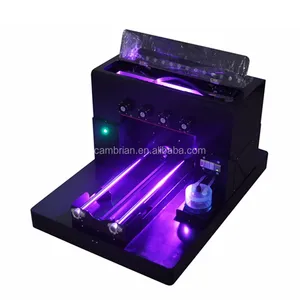 Caneta do cartão do cd do tamanho a4, 6 cores led digital uv impressora lisa com o preço mais baixo