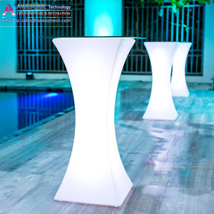 Led ışık yüksek Bar kokteyl masası düğün için