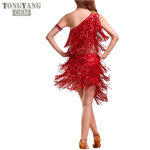 Tongyang mới Khiêu Vũ Khiêu Vũ ăn mặc Samba trang phục cho phụ nữ rìa sexy Salsa Dresses tắt Vai <span class=keywords><strong>Latin</strong></span> OEM nhảy múa Ăn mặc - Product Image 6