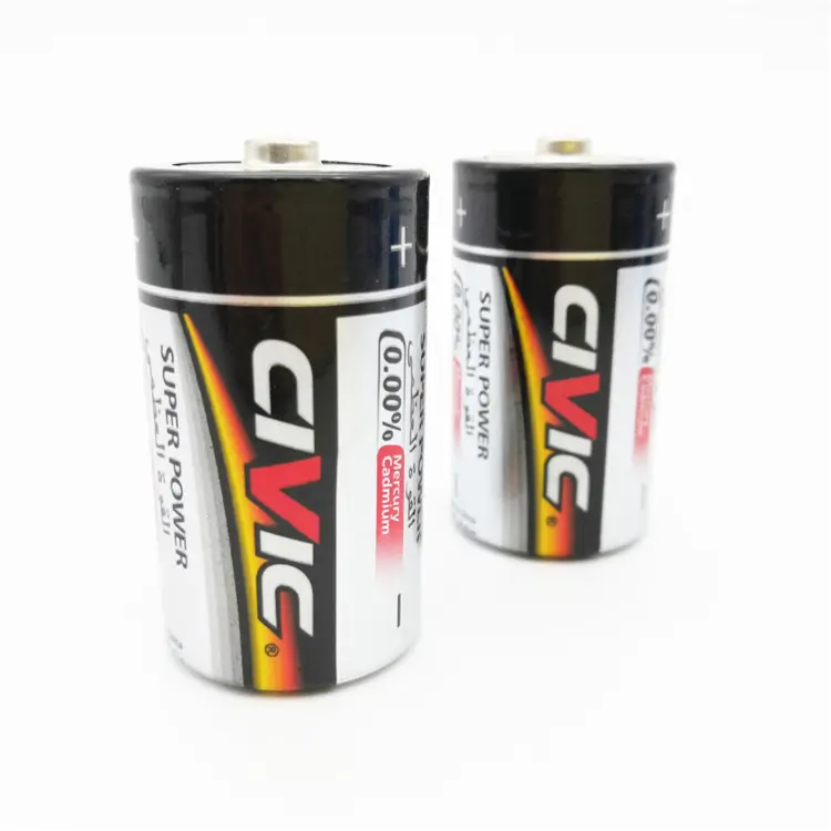 Heißer Verkauf Civic Zink Carbon R20 D Batterie 1,5 v für Taschenlampe Schrumpfen Pack 380 Minuten