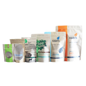 Bolsa con Cierre de Papel Kraft y Aluminio, Diseño Personalizado, Materiales Reciclados, para Envasado de Café, Frutos Secos, Té, Grado Alimenticio - Product Image 1