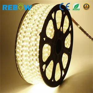 50m/롤 230v rgb led 스트립 SMD5050 IP67 120led/m 유연한