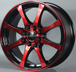 Rueda de Aleación de 15 Pulgadas y 6.5 de Ancho, Color Negro y Rojo, de Buena Calidad, para Automóvil - Product Image 3