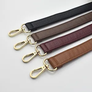 2.5cm Wide Leather Bag Handle Shoulder Strap Substituição Curto Belt Handle Belt Women Handbag Purse Buckle Handle Bag Strap