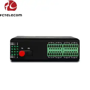 8 kanal 4-20mA analog akım fiber optik dönüştürücü 4-20mA sinyal fiber