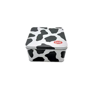 Popular square milk sugar tin box for candy