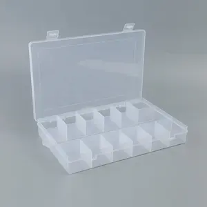 Manufacturer13 Detachable Compartments Clear Plastic Divided Storage Box For Jewelry