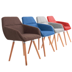 YB-561 fábrica venta al por mayor <span class=keywords><strong>de</strong></span> moda <span class=keywords><strong>de</strong></span> tela estilo <span class=keywords><strong>de</strong></span> ocio exquisita sala <span class=keywords><strong>de</strong></span> comedor silla con apoyabrazos - Product Image 3