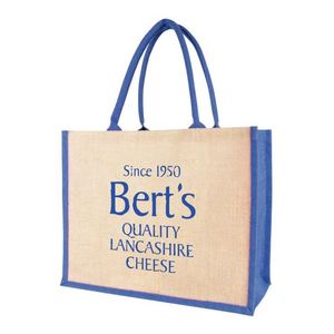 Eco personnalisé recyclé imperméable hessian 100% Naturel jute shopping sac fourre-tout avec logo - Product Image 2