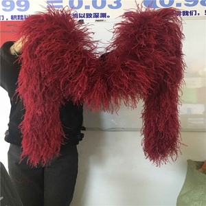 Usine directement vente <span class=keywords><strong>pas</strong></span> <span class=keywords><strong>cher</strong></span> 12 plis <span class=keywords><strong>plume</strong></span> <span class=keywords><strong>boa</strong></span> de plumes d'autruche moelleux boas - Product Image 2