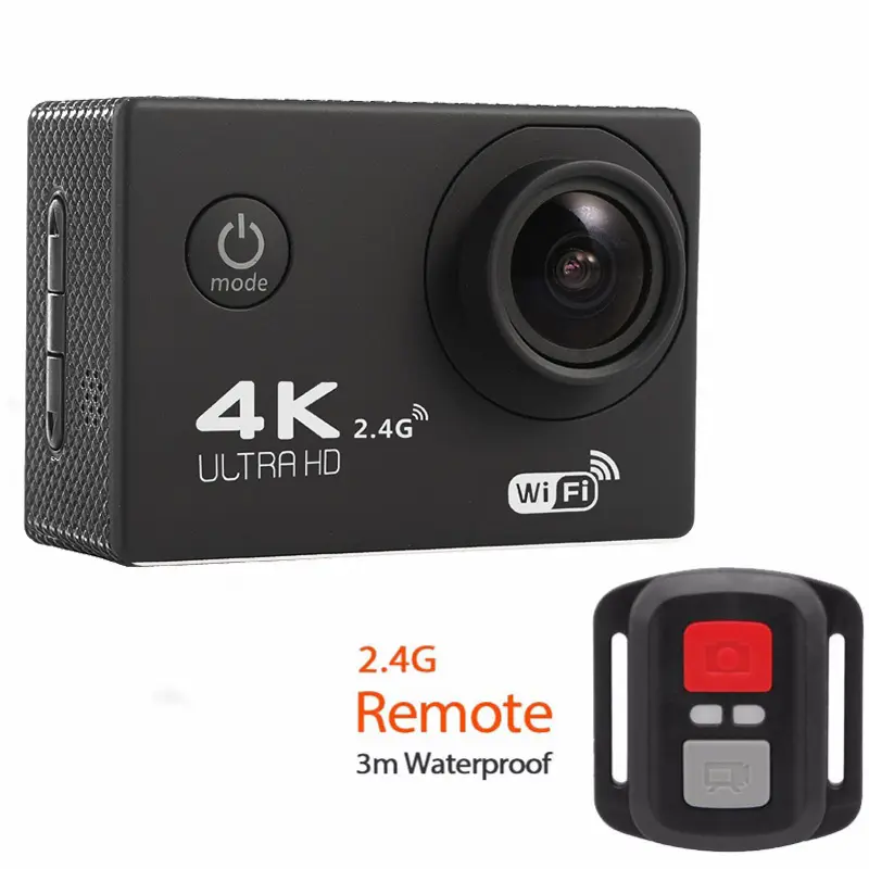 hot sale cctv security camera F60R remote control 170 degree original F60R 4k action camera