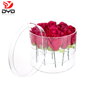 Big Sale wholesale Valentine's Day acrylic flower display box rose