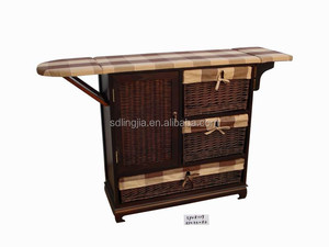 Showtime deluxe de madera hecha a mano cesta de mimbre ironing board - Product Image 5
