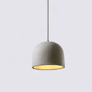 Ronde Zwarte Nordic Cement Keuken Eiland Industriële Opknoping Licht Indoor Rustieke Beton Art Nieuwe Hanger Lamp