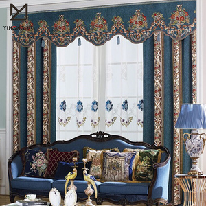 Nhà cung cấp bán hàng đầu sang trọng vẽ 100% màn Polyester Rèm Cửa Phòng cho phòng khách - Product Image 6