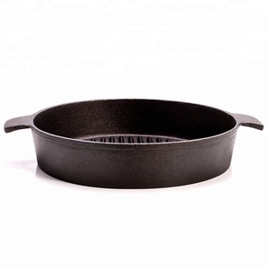 Padella in Ghisa per Friggere, Cuocere Torte, Grigliare e <span class=keywords><strong>Pizza</strong></span> con Pressa - Product Image 3