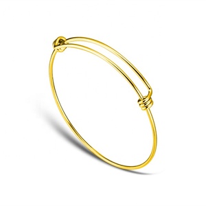 Cheap Wholesale Minimalist <strong>Silver</strong>/gold/rose Gold Plated Stainless Steel <strong>Men</strong> Women Wire Expandable <strong>Bangle</strong> <strong>for</strong> DIY Jewelry Making - Product Image 3