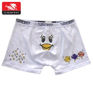 Crianças por atacado design personalizado breve boxer dos desenhos animados impresso algodão macio lindo menino cueca