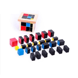 Jouet mathématiques Montessori coffre-fort en bois de hêtre, cube trinoculaire de haute qualité, offre spéciale - Product Image 6