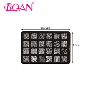Nail Stamp Piatti di Immagine Francese Nail Art Stencil Completa Stampa Metallo Template Disegni - Product Image 1