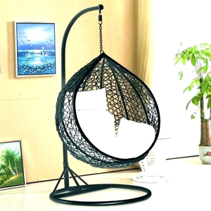 Rotin En Osier Adultes Suspendus Chaise D'oeuf Avec Support - Product Image 3