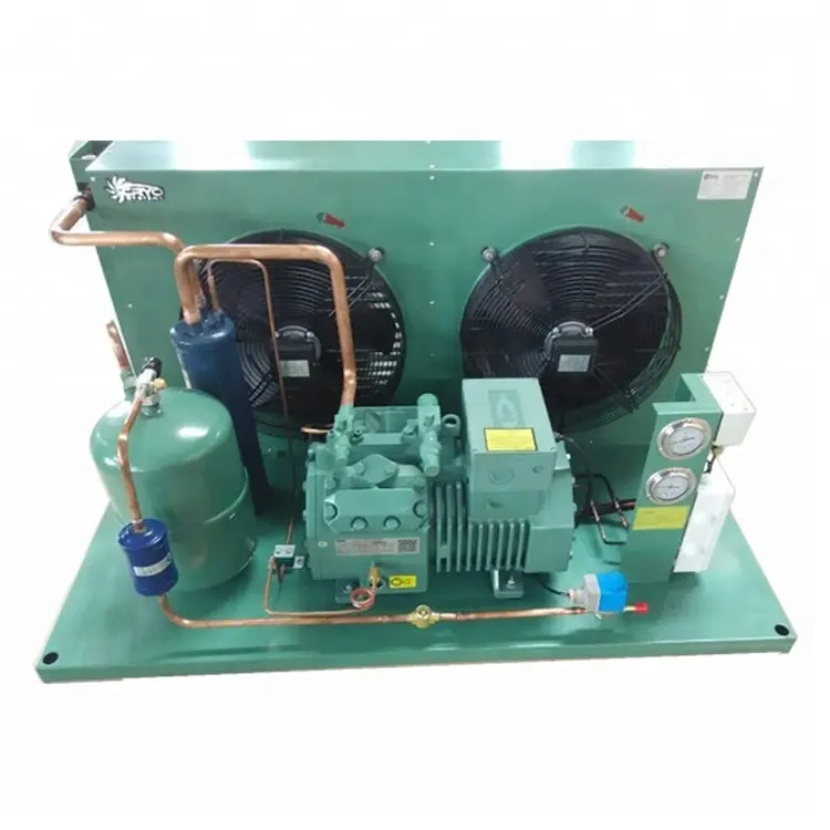 R134a unidade de condensamento compressor de parafuso, unidade de refrigeração industrial para galinhas congelar de explosão no brasil