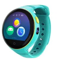 Relógio inteligente infantil android s668, smartwatch com tela de 1.22 polegadas, gps, sos, suporte para cartão sim