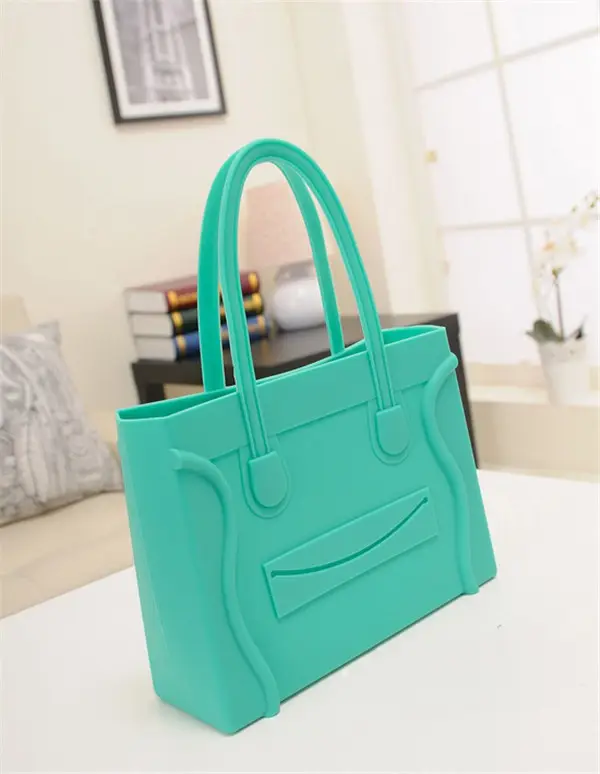 Eco-friendly Colorful customized logo silicone hand bag
