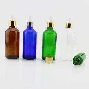 热设计 100毫升豪华化妆品包装玻璃精油瓶