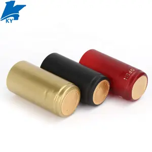 black heat shrink capsule / shrink caps for wine bottles