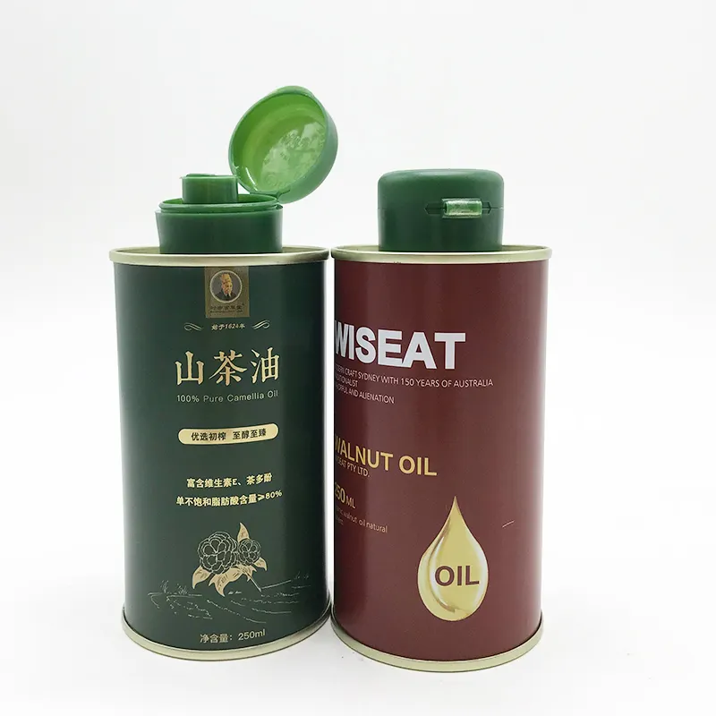 Thực Phẩm Rỗng Lớp Dầu Ô Liu Tin Lon Bao Bì Của Hộp Kim Loại Container Tins Với Sự Khác Biệt Kích Thước