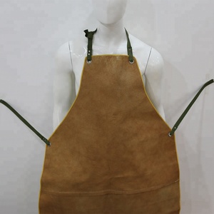 Custom Heat Proof <strong>Apron</strong> Cow Spit <strong>Leather</strong> Work Welding <strong>Aprons</strong> for Body Protection Construction <strong>Apron</strong> - Product Image 2