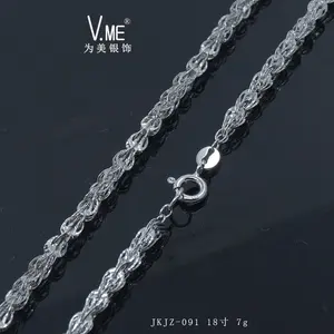 JKJZ-091 Wholesale Popular Lots Chains 925 Sterling Silver Chain tarnish free jewelry silver chains