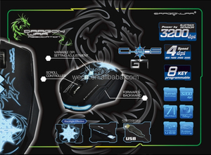 드래곤 전쟁 OEM <span class=keywords><strong>G7</strong></span> 고성능 조명 효과 유선 게임 마우스