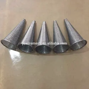 Ss304 de grado alimenticio personalizado tubos perforados de acero inoxidable cono para filtración