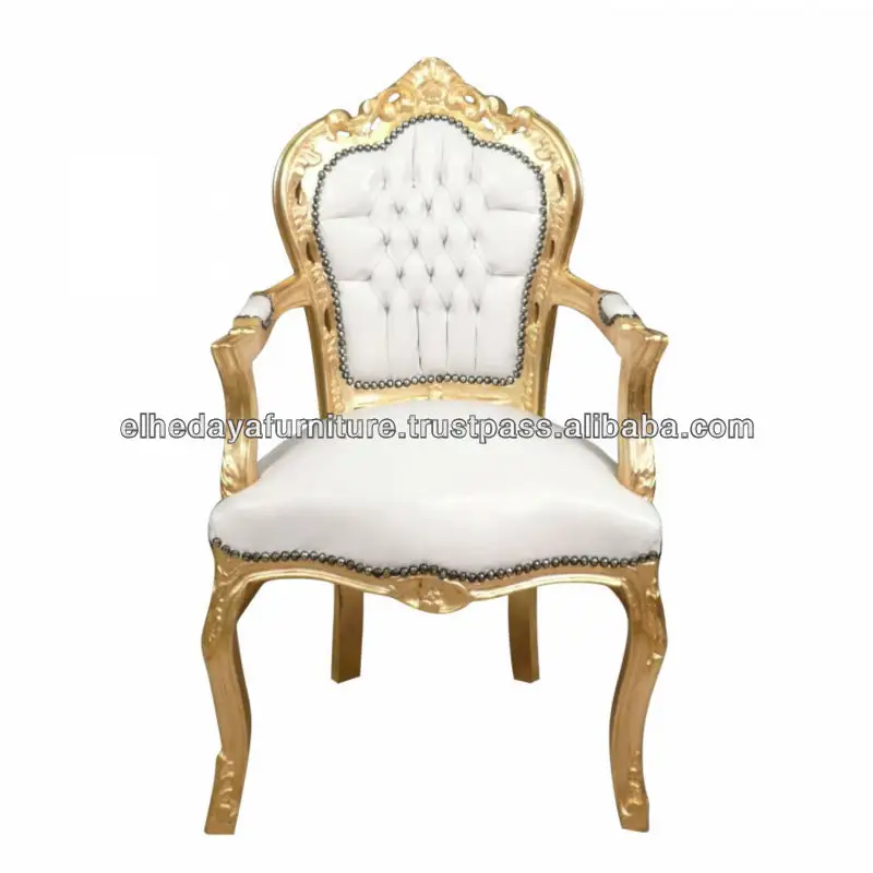 Chaise de style Baroque avec accoudoirs