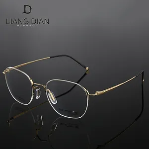 Factory custom handmade luxury myopia titanium eyeglasses optical frame 2018 new model