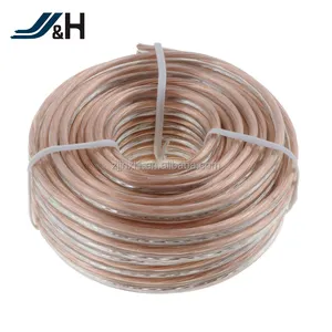 شفاف أحمر 16AWG كابل مكبر الصوت 50ft